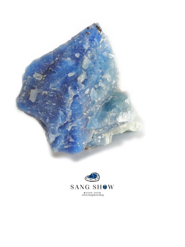سنگ کوارتز آبی Blue Quartz راف و اصل و معدنی S518 - تصویر 2