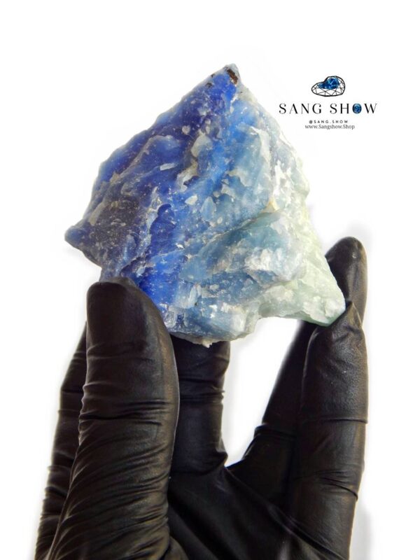 سنگ کوارتز آبی Blue Quartz راف و اصل و معدنی S518 - تصویر 4