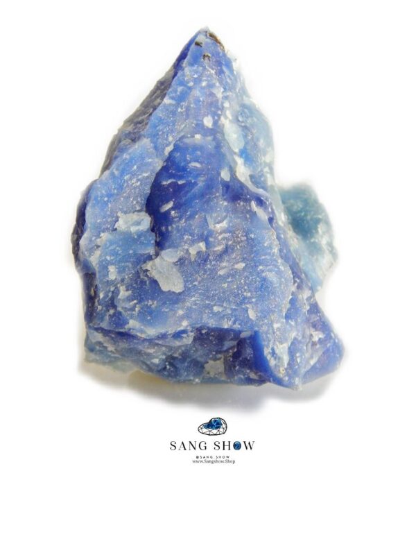 سنگ کوارتز آبی Blue Quartz راف و اصل و معدنی S518 - تصویر 3