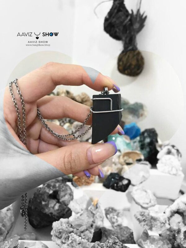 گردنبند سنگ راف اونیکس استثنایی با فرم ویژه و راف A469 - تصویر 4