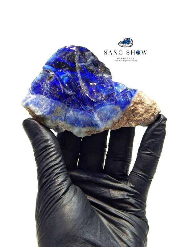 ابسیدین استثنایی روی بستر نمونه آبی و کبالت معدنی و انحصاری S684 - تصویر 4