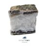 فشردگی کریستال کوارتز پر بلور در عقیق کبود نمونه استثنایی و اصل و معدنی S1259 - تصویر 3