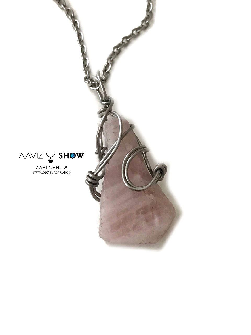 گردنبند سنگی عشق رزکوارتز راف و معدنی با قاب مفتولی استثنایی A1293 4 گردنبند سنگی عشق رزکوارتز راف و معدنی با قاب مفتولی استثنایی A1293 - تصویر 2