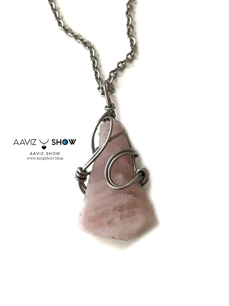 گردنبند سنگی عشق رزکوارتز راف و معدنی با قاب مفتولی استثنایی A1293 5 گردنبند سنگی عشق رزکوارتز راف و معدنی با قاب مفتولی استثنایی A1293 - تصویر 3