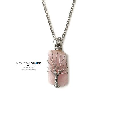 صفحه اصلی 57 آویز درخت بونسای سنگ رزکوارتز راف و معدنی نمونه ویژه و خاص A1344