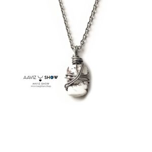 گردنبند سنگ وایلد هورس (فیروزه سفید) نمونه انحصاری و معدنی A1351