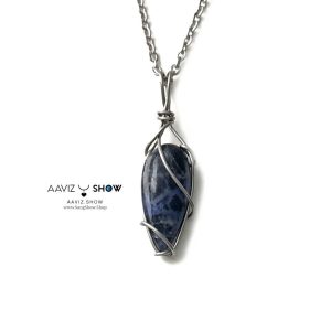 گردنبند سنگ سودالیت برزیل نمونه با کیفیت و معدنی A1356