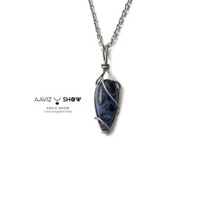 گردنبند سنگ سودالیت برزیل نمونه با کیفیت و معدنی A1356