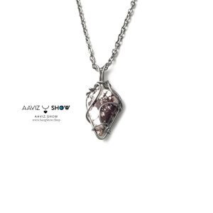 گردنبند سنگ فیروزه سفید یا وایلد هورس معدنی نمونه انحصاری A1359