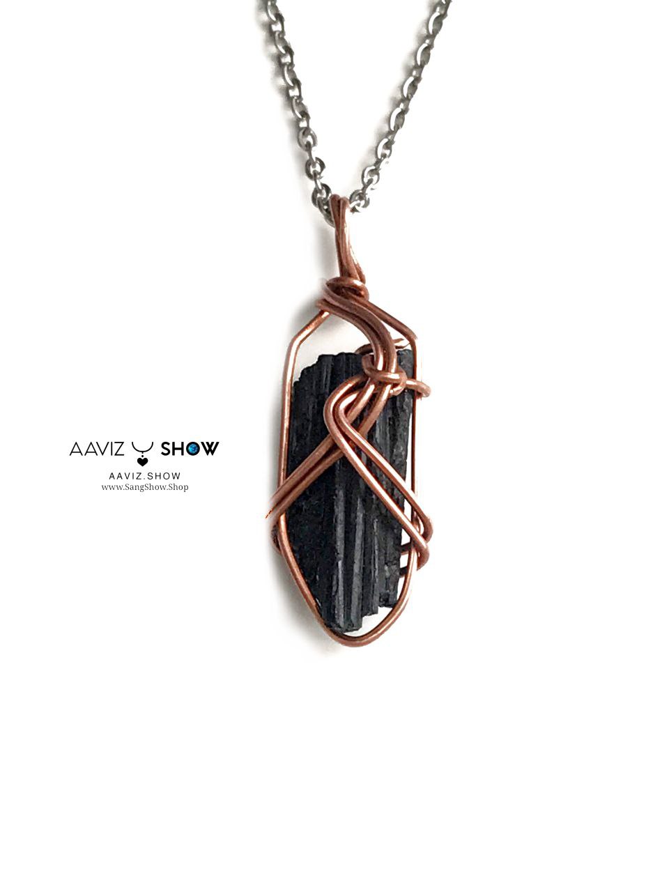 آویز سنگ تورمالین راف نمونه استثنایی و خاص A1361 7 photo 2025 12 18 11 14 52