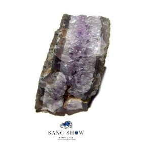 سنگ راف آمیتیست با حاشیه عقیق کبود معدنی S1800