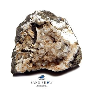 سنگ راف اسموکی کوارتز شفاف با همرشدی کوارتز با بلورهای زیبا نمونه معدنی S1804