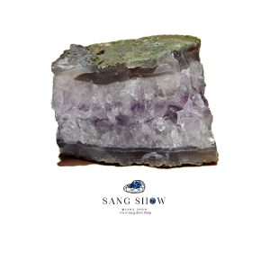 سنگ راف آمیتیست با حاشیه عقیق کبود نمونه استثنایی و اصل و معدنی S1830