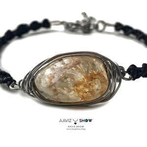 دستبند سنگی سیترین نمونه اصل و معدنی D136