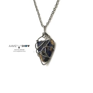 آویز سنگی آزوریت نمونه راف و معدنی A1379