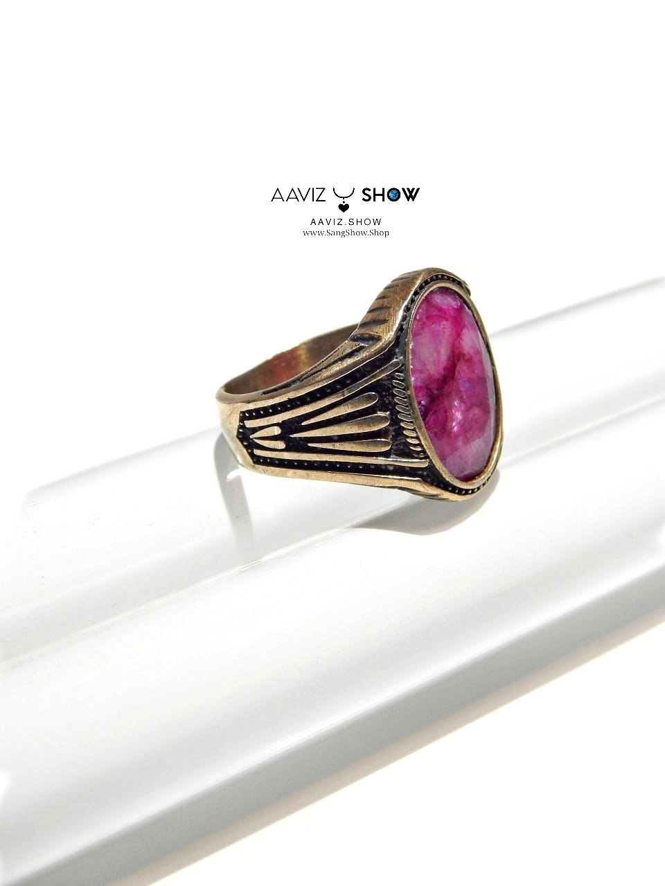 انگشتر یاقوت سرخ مردانه با رکاب طلاروس محصول خاص R34 5 انگشتر یاقوت سرخ مردانه با رکاب طلاروس محصول خاص R34 - تصویر 3
