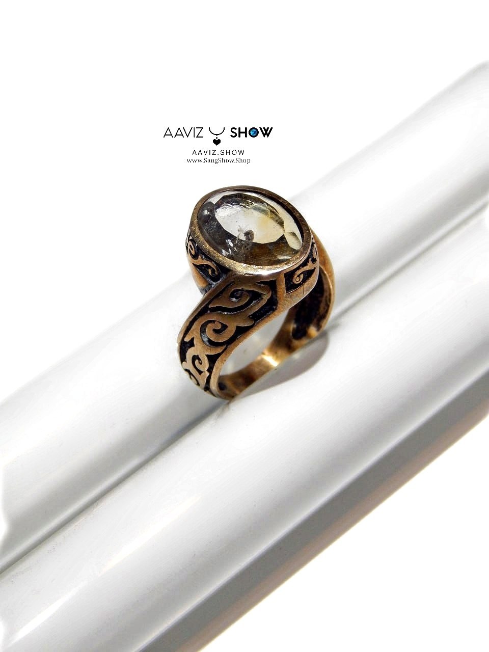 انگشتر سنگ سیترین معدنی با تراش جواهری مردانه با رکاب طلاروس R35 5 انگشتر سنگ سیترین معدنی با تراش جواهری مردانه با رکاب طلاروس R35 - تصویر 3