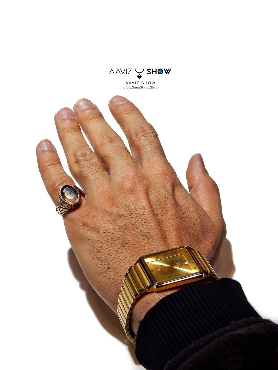 انگشتر سنگ سیترین معدنی با تراش جواهری مردانه با رکاب طلاروس R35 7 photo 2026 01 01 12 33 27