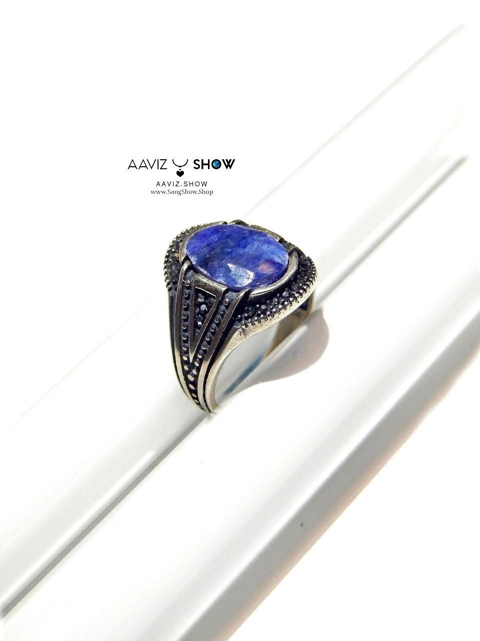 انگشتر مردانه یاقوت کبود اصل و ویژه با رکاب طلاروس R36 4 انگشتر مردانه یاقوت کبود اصل و ویژه با رکاب طلاروس R36 - تصویر 2