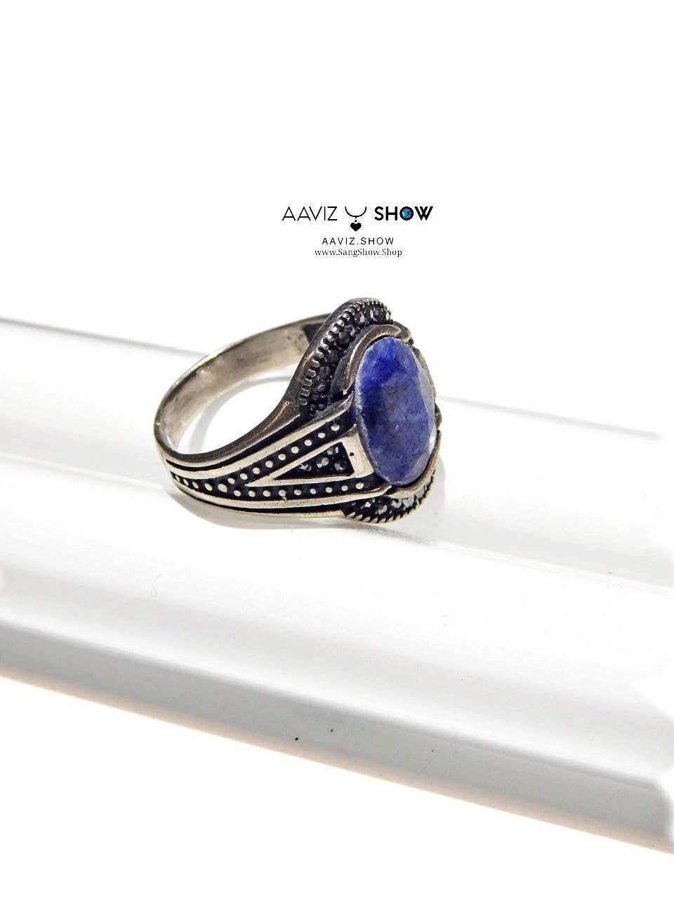 انگشتر مردانه یاقوت کبود اصل و ویژه با رکاب طلاروس R36 5 انگشتر مردانه یاقوت کبود اصل و ویژه با رکاب طلاروس R36 - تصویر 3