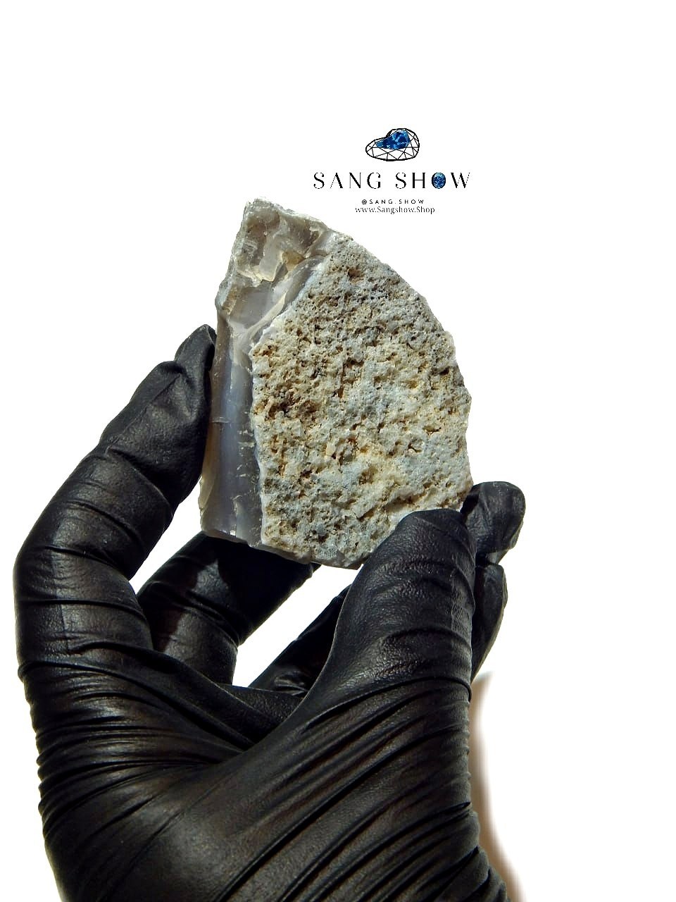 عقیق بوتسوانا کبود لیزری نمونه استثنایی و اصل و معدنی S1838 7 photo 2026 01 01 13 32 51