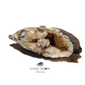 ژئود کریستال کوارتز با همرشدی آپوفیلیت و هیولاندیت نمونه استثنایی و اصل و معدنی S1839