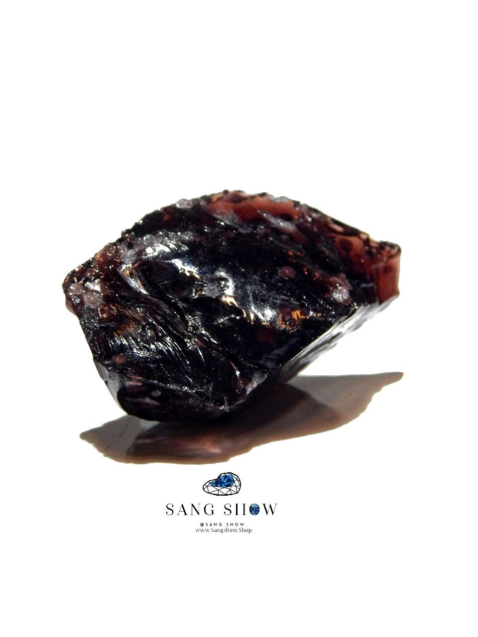 بلک ابسیدین دانه برفی سرخ نمونه استثنایی و اصل و معدنی S1843 3 بلک ابسیدین دانه برفی سرخ نمونه استثنایی و اصل و معدنی S1843