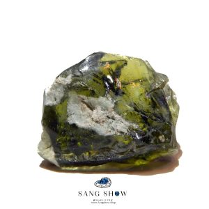 سنگ راف ابسیدین سبز بستر دار از منطقه ترکیه نمونه استثنایی و اصل و معدنی S1845