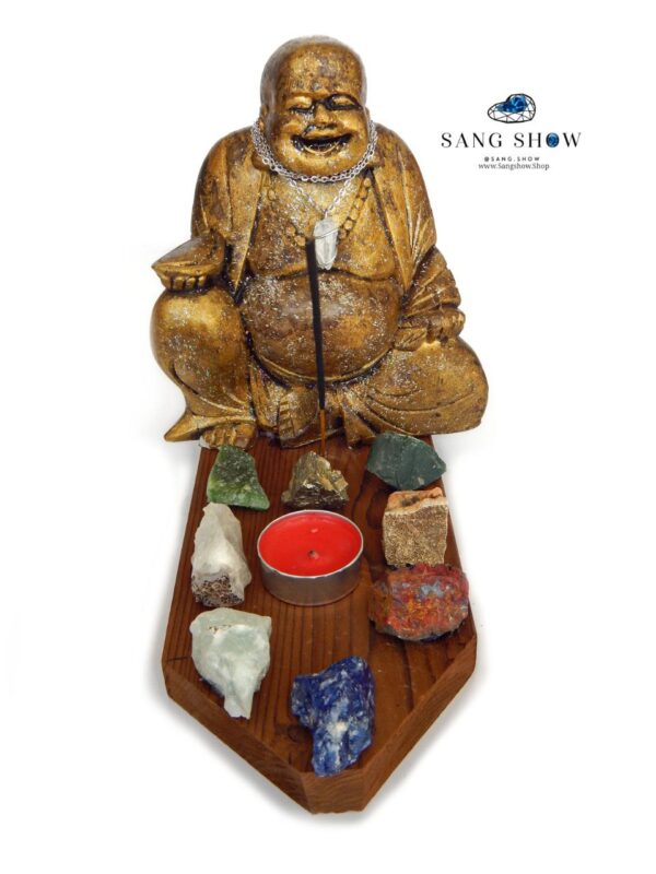 پک مدیتیشن کامل بودا و سنگ های ۷ چاکرا + آویز Buda1
