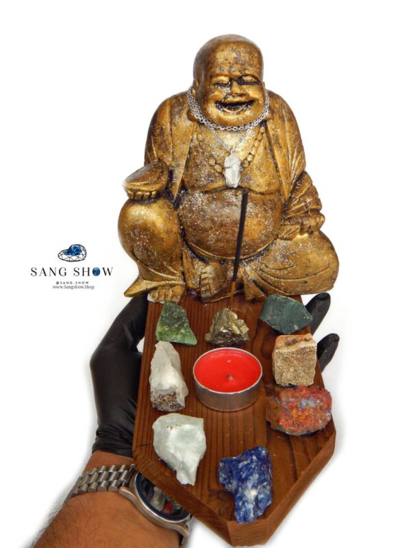 پک مدیتیشن کامل بودا و سنگ های ۷ چاکرا + آویز Buda1 - تصویر 6