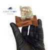سنگ آنالسیم سفید زیبا و اصل بر روی پایه چوب S563 - تصویر 4