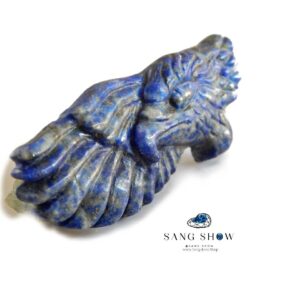 سنگ لاجورد با کاروینگ عقاب نمونه استثنایی دست ساز سنگشو K02