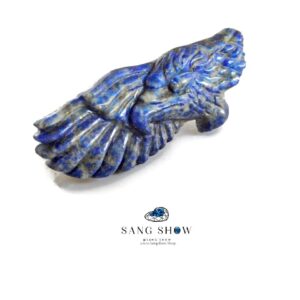 سنگ لاجورد با کاروینگ عقاب نمونه استثنایی دست ساز سنگشو K02