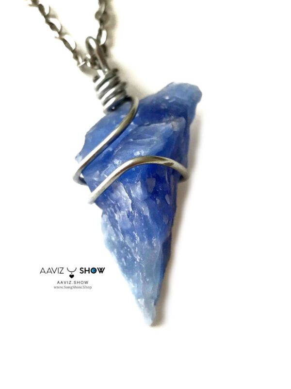 گردنبند کوارتز آبی blue quartz اصل و معدنی نمونه راف و انحصاری A548 - Image 3