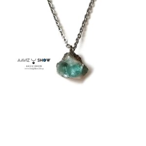 گردنبند سنگ آکوامارین شفاف استنثنایی و زیبا نمونه معدنی و انحصاری A591