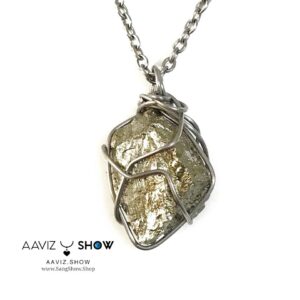 گردنبند سنگ پیریت خالص نمونه اصل و معدنی و ویژه A729