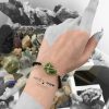 دستبند سنگ یشم راف و معدنی با بافت مفتولی خاص D069 - تصویر 4