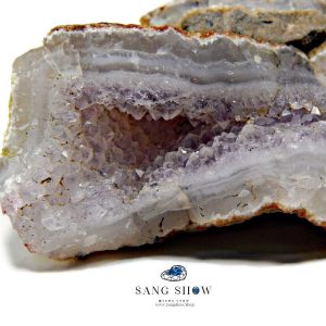 سنگ راف ژئود آمیتیست در اعماق عقیق کبود زیبا نمونه اصل و معدنی S1075