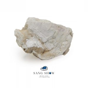 سنگ عقیق سلیمانی سفید با ژئود کوارتز  و  همرشدی سلنایت استثنایی S1092