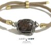 دستبند گارنت راف و عسلی نمونه استثنایی و اصل و معدنی D123 - تصویر 2
