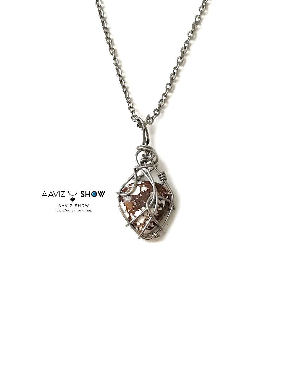گردنبند سنگ وایلد هورس یا فیروزه سفید اصل A1196 3 گردنبند سنگ وایلد هورس یا فیروزه سفید اصل A1196