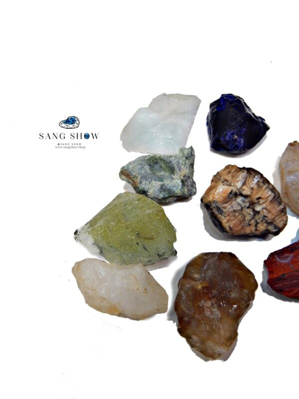 پک سنگهای 7 چاکرا بهمراه عقیق و پرهنیت محصول اصل و معدنی PACK51 - تصویر 2