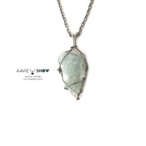 گردنبند سنگ آکوامارین پاکستان اصل A1298