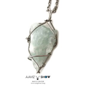 گردنبند سنگ آکوامارین پاکستان اصل A1298
