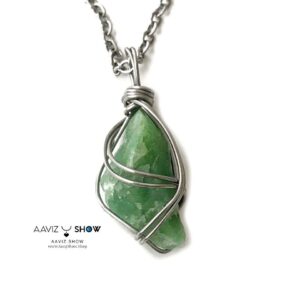 گردنبند سنگ یشم معدنی میانمار نمونه ارزشمند A1318