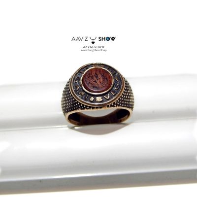 انگشتر مردانه خاص از سنگ موکائیت انحصاری رکاب طلاروس R39